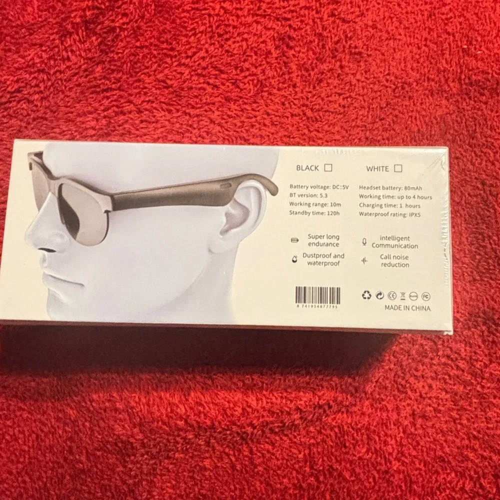 XG88 Pro Wireless Headset Glasses - Silver. New factory sealed